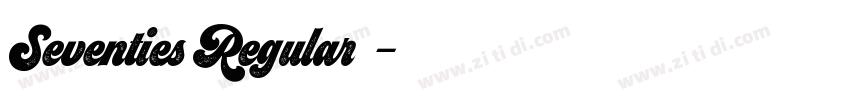 Seventies Regular字体字体转换